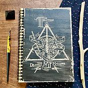 Канцелярские товары handmade. Livemaster - original item Harry Potter deathly Hallows Harry Potter Wooden Notepad / Sketchbook. Handmade.