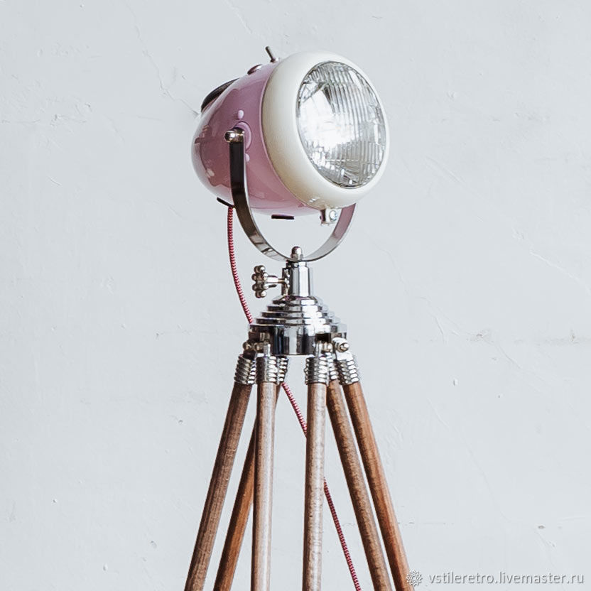 Pink tripod on sale floor lamp