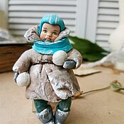 Текстильная кукла ручной работы Ромашка