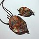 Pendant 'Autumn idyll' from a real rose leaf, Pendants, Rossosh,  Фото №1