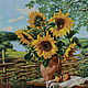 Order Kit embroidery with beads 'LANDSCAPE WITH SUNFLOWERS'. Beaded embroidery from Laura. Livemaster. . Embroidery kits Фото №3