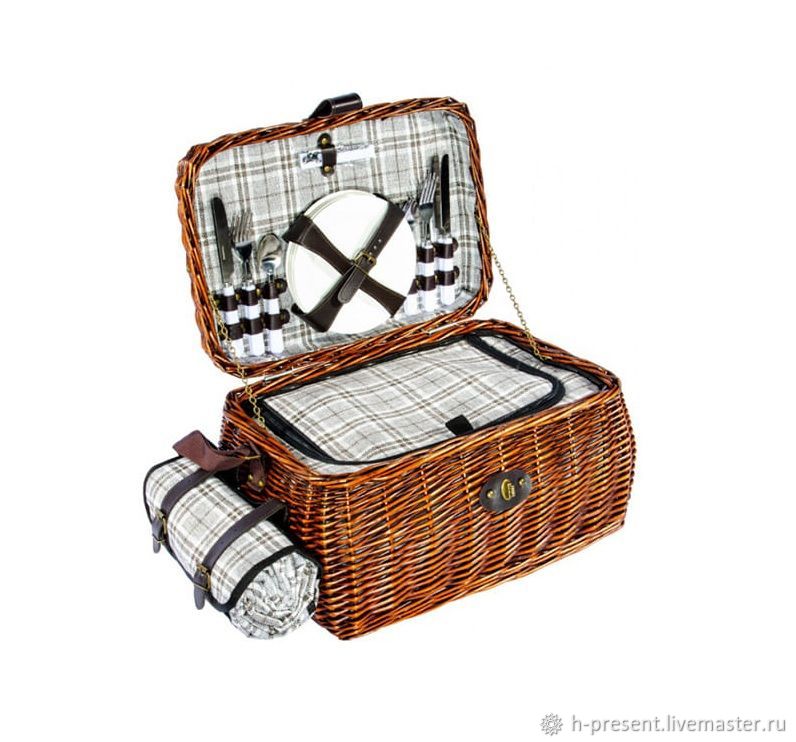 Dawn picnic basket (for 4 persons) with a blanket, Picnic baskets, St. Petersburg,  Фото №1