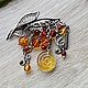 Amber. Brooch 'Underwater garden' amber Melchior. Brooches. Frollena II. Natural Baltic amber. My Livemaster. Фото №4