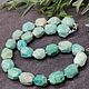 Amazonite natural stone beads large cut, Necklace, Moscow,  Фото №1