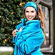 Голубое меховое пальто. Пальто. Poza (poza-fashion). Интернет-магазин Ярмарка Мастеров.  Фото №2