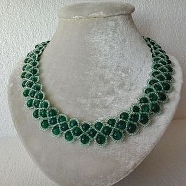 Украшения ручной работы. Ярмарка Мастеров - ручная работа Шарлотта (зеленый). Handmade.