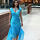 валяное летнее платье " Голубая вода". Платья. KiEra. Интернет-магазин Ярмарка Мастеров.  Фото №2