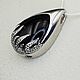 Silver pendant with black onyx 22h15 mm. Pendants. yakitoriya. Online shopping on My Livemaster.  Фото №2