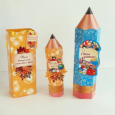 Сувениры и подарки ручной работы. Ярмарка Мастеров - ручная работа Шокобокс Карандаш маленький  для учителя. Handmade.