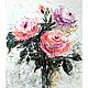 Painting roses bouquet of flowers pink roses interior painting, Pictures, Izhevsk,  Фото №1