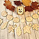 Wooden garland leaves, acorns, pumpkin. Fairy lights. butikpodarkovv. Online shopping on My Livemaster.  Фото №2