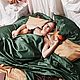 Заказать Постельное бельё Изумруд и Горчица. Турецкий сатин-люкс. Ванильный енот. Ярмарка Мастеров. . Комплекты постельного белья Фото №3