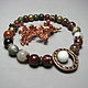 Order Picasso Jasper bracelet, oceanic, red and copper ' Colors'. Beautiful gifts for the good people (Alura-lights). Livemaster. . Bead bracelet Фото №3