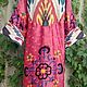 Uzbek robe made of suzane and ikat. Boho coat, caftan. S027. Robes. businka34. Online shopping on My Livemaster.  Фото №2