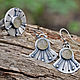 Dandelion earrings, Rutile quartz. Earrings. Dikobraz. Tvorcheskaya masterskaya. Ярмарка Мастеров.  Фото №4