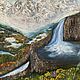  Oil painting Place of Power Snow in the Mountains. Waterfall. Mountain river. Pictures. sharaeva-elena. My Livemaster. Фото №5