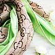 Silk womens scarf from fabric Gucci 'Monogram', Shawls1, Moscow,  Фото №1