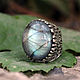 925 Sterling Silver Ring with natural labradorite IV0102. Rings. Sunny Silver. My Livemaster. Фото №4