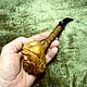 Трубка для курения "викинг" - абрикос, грецкий орех в коре, Предметы быта, Лениградская,  Фото №1