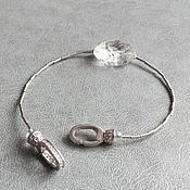 Украшения handmade. Livemaster - original item Silver and Rhinestone Icicle Bracelet. Handmade.