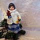 Cotton toy on the Christmas tree, a girl with a squirrel. Dolls. Master Shop Tatiana Kharitonov. Online shopping on My Livemaster.  Фото №2