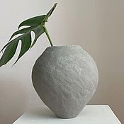 Небольшая вазочка «камень». Бетонная ваза ручной работы