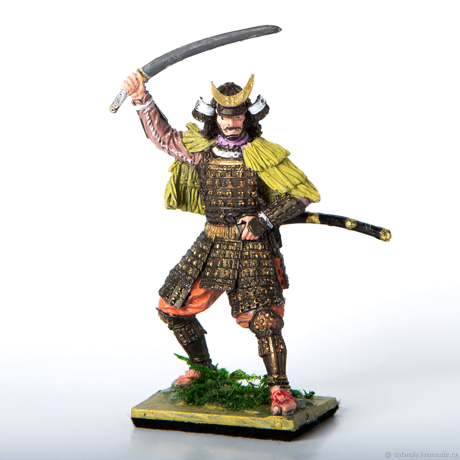 Samurai in a straw Cape, 16th century, tin figure soldier в интернет ...