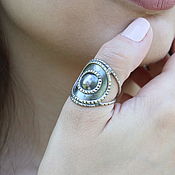 Украшения handmade. Livemaster - original item Boho Dott ring made of 925 sterling silver GA0060. Handmade.