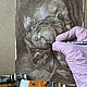 Пионы. Картон масло. Рама ручной работы. Картины. Старинный Будуар. Ярмарка Мастеров.  Фото №5