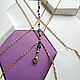 Цепочка на ножки с зелеными и фиолетовыми бусинами. Цепочка. Новикова Анна. Ярмарка Мастеров.  Фото №5