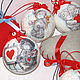 "Мишки Тедди" набор шаров на елку. Елочные игрушки. Yana Li miniatures & jewelry (yana-li). Интернет-магазин Ярмарка Мастеров.  Фото №2