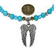 Choker necklace blue with stones amulet Angel wings. Necklace. krasota-prirody. My Livemaster. Фото №4