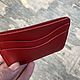 Роза Картхолдер женский из кожи ручной работы красный. Картхолдер. Iron Arm Leatherworks (Екатерина). Ярмарка Мастеров.  Фото №4