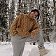 Handmade wool sweater with an oversize collar to order. Sweaters. Kardigan sviter - женский вязаный свитер кардиган оверсайз. My Livemaster. Фото №11