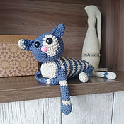 Куклы и игрушки handmade. Livemaster - original item Soft toys Knitted cat Tag. Handmade.