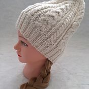Аксессуары handmade. Livemaster - original item Hat knitted snow winter. Handmade.