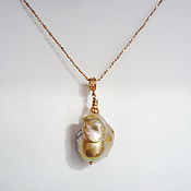 Украшения handmade. Livemaster - original item Earrings and pendant Baroque pearls Tropical fruit 2. Handmade.
