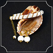 Украшения handmade. Livemaster - original item A set of jewelry made of beads and agate (bracelet and earrings). Handmade.