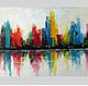 Oil painting on canvas cityscape abstract city, Pictures, Petrozavodsk,  Фото №1