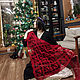 Темно-серая чистошерстяная шаль с черепами "Дракарис". Шали. IRINA GRUDKINA Handmade Knitwear. Ярмарка Мастеров.  Фото №7