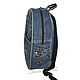 Рюкзак джинсовый Backpack to school. Рюкзаки. chestnuha Любовь. Ярмарка Мастеров.  Фото №4