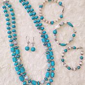 Работы для детей, handmade. Livemaster - original item beads: Turquoise Charms.. Handmade.