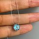 Подвеска на леске с Голубым Топазом. 3.6 ct. Натуральные камни. Подвеска. Елена. Ярмарка Мастеров.  Фото №4