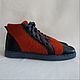 Felted sneakers with leather trim. Training shoes. Zhanna. My Livemaster. Фото №4