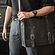 Мужская сумка через плечо HARVARD из натуральной кожи ручная работа, Мужская сумка, Тула,  Фото №1