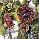 Pendant and earrings bead `the Guardian autumn forest`. Handmade jewelry. Tiavin. 
