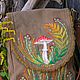 Order Bag with embroidery 'Lesnaya'. Julia Linen tale. Livemaster. . Crossbody bag Фото №3
