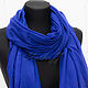 Order A bright blue stole made of Italian cambric. Platkoffcom. Livemaster. . Wraps Фото №3
