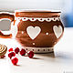 Order sugar hearts.. Handmade mug, pottery. JaneCeramics. Livemaster. . Mugs and cups Фото №3