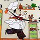 Часы настенные кухонные Поварёнок. Часы классические. Светлана Акварели на стекле. Ярмарка Мастеров.  Фото №5